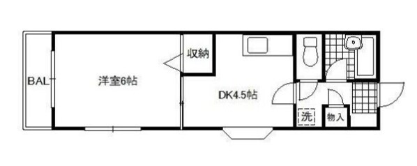 新井薬師前駅 徒歩5分 2階の物件間取画像